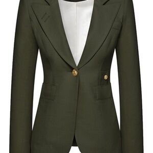 Smythe Duchess Wool Blazer in Army